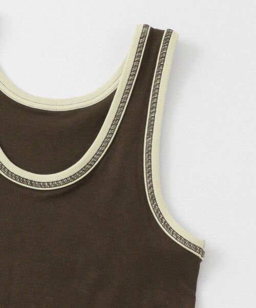 KBF（ケイビーエフ）の「バイカラータンクトップ（タンクトップ・レディース・L.BEIGE/BLUE GRAY/D.BROWN・one）」の13枚目の写真