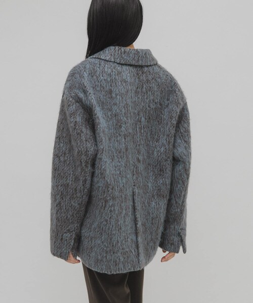 KBF（ケイビーエフ）の「シャギーテーラードジャケット（テーラードジャケット・レディース・CHARCOAL/BLUE MIX/MOCHA・One）」の10枚目の写真