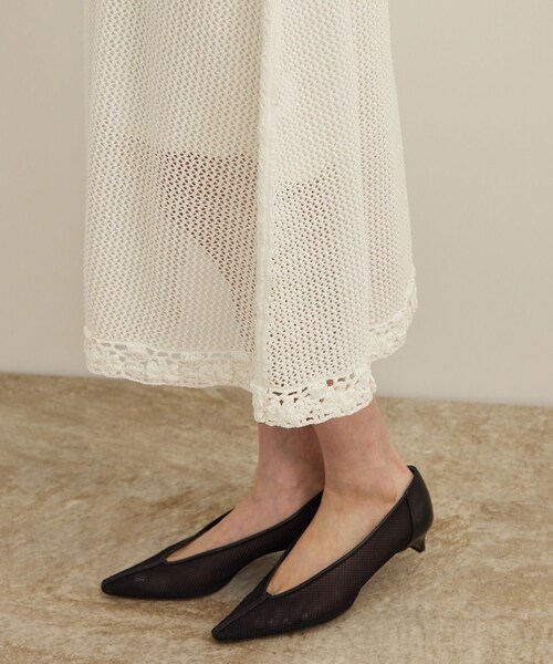 ROPE'（ロペ）の「クロシェニットワンピース/洗える（ワンピース・レディース・ホワイト/ネイビー・F）」の20枚目の写真