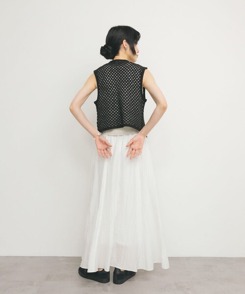 KBF（ケイビーエフ）の「ループヤーンメッシュベスト（ベスト・レディース・IVORY/YELLOW/BLACK・one）」の17枚目の写真