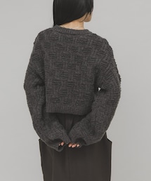 KBF | グリッドパターンニット(ニット/セーター)