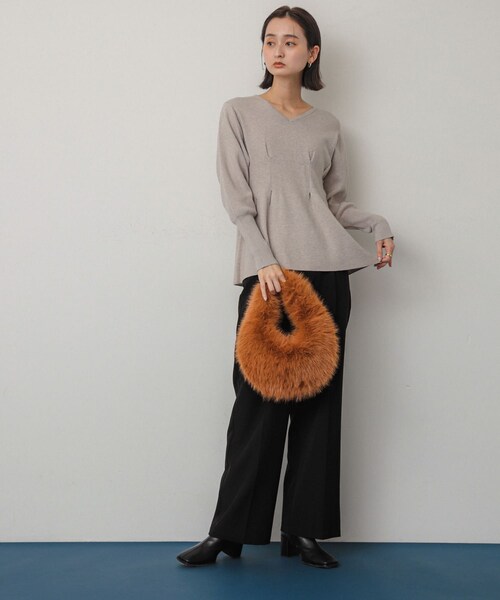 SENSE OF PLACE by URBAN RESEARCH(センスオブプレイスバイアーバンリサーチ)の「ファーラウンドバッグ(ハンドバッグ・レディース・BEIGE/BROWN/MINT・one)」の17枚目の写真