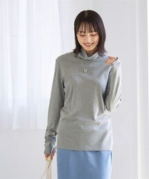 nissen | 大きいサイズ綿１００％フライスタートルネックＴシャツ(Tシャツ/カットソー)