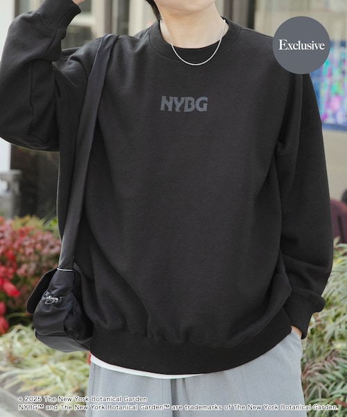 SENSE OF PLACE by URBAN RESEARCH(センスオブプレイスバイアーバンリサーチ)の「NYBG クルーネックルーズスウェットA(スウェット・メンズ・GREEN/WHITE/BLACK・M/L)」の2枚目の写真
