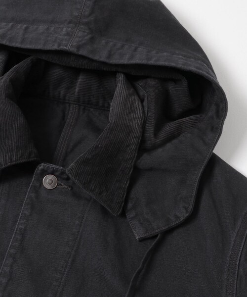 URBAN RESEARCH（アーバンリサーチ）の「A PRESSE　Vintage Silk Hemp Coverall Jacket（カバーオール・メンズ・BLACK/BEIGE・2/3）」の5枚目の写真