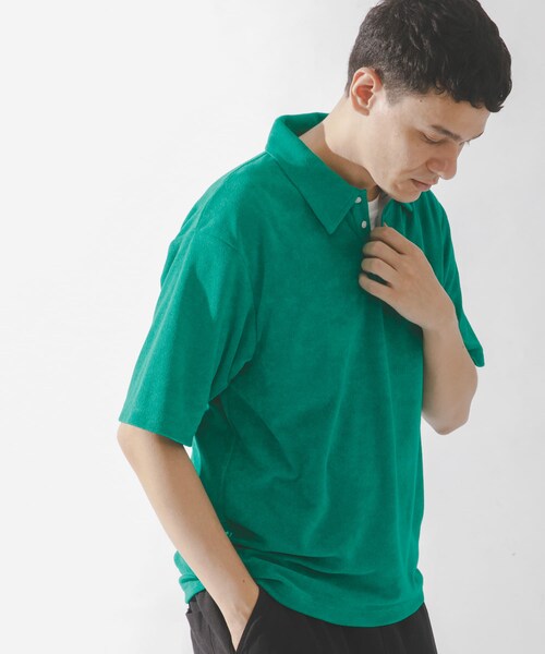 URBAN RESEARCH Sonny Label（アーバンリサーチサニーレーベル）の「配色パイルポロシャツ（ポロシャツ・メンズ・グレー/グリーン/ネイビー・M/L）」の17枚目の写真