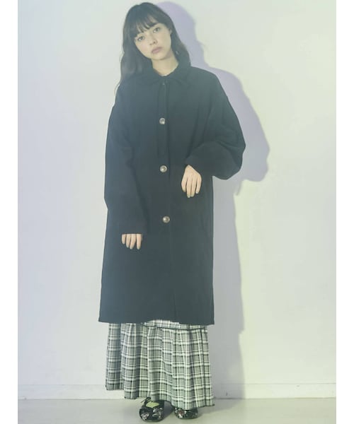 merry jenny（メリージェニー）の「コールリボンステンカラーコート（ステンカラーコート・レディース・ブラック/ベージュ/カーキ・F）」の4枚目の写真