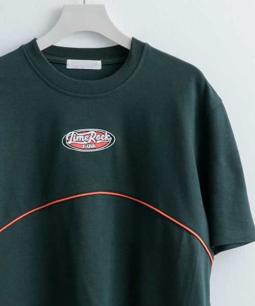 SENSE OF PLACE by URBAN RESEARCH(センスオブプレイスバイアーバンリサーチ)の「ブロックドデザインTシャツ(5分袖)(Tシャツ/カットソー・メンズ・BLK×WHT/GRN×ORG/BLU×YEL・M/L)」の2枚目の写真