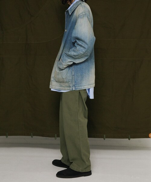 URBAN RESEARCH（アーバンリサーチ）の「HERILL　Nepdenim coveralljacket（カバーオール・メンズ・VT Worn/White・2/3）」の16枚目の写真