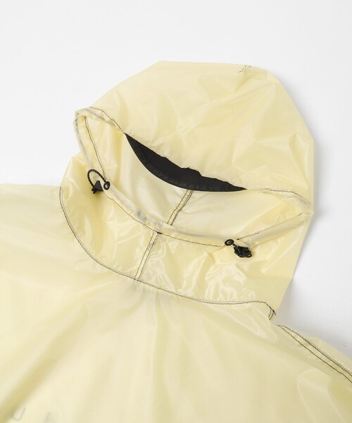 EKAL（エカル）の「and wander　SIL PONCHO（レインコート/ポンチョ・メンズ・BLACK/Off White・One）」の5枚目の写真