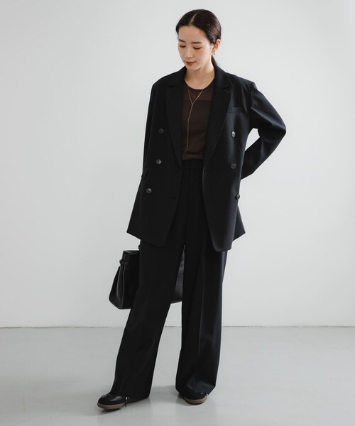 URBAN RESEARCH（アーバンリサーチ）の「ウールブレンドテーラードジャケット（テーラードジャケット・レディース・GRY STRIPE/BLACK・36/38）」の13枚目の写真