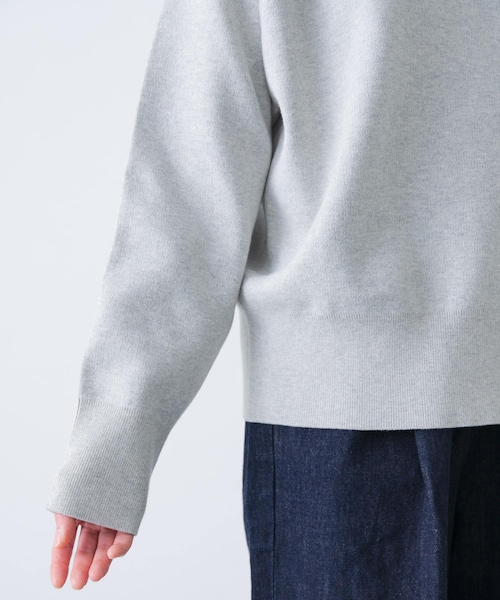 かぐれ(カグレ)の「コットンスウェットニット(ニット/セーター・レディース・LIGHT GRAY/DARK NAVY・Free)」の15枚目の写真
