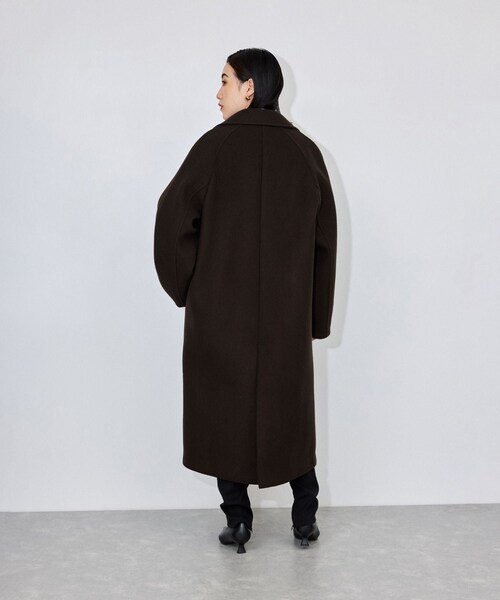 ADAM ET ROPE'(アダムエロペ)の「【定番】ウールボンディングラグランロングコート(ステンカラーコート・レディース・ブラック/ダークブラウン/ブラウン/キャメル/ベージュ・36/38)」の15枚目の写真