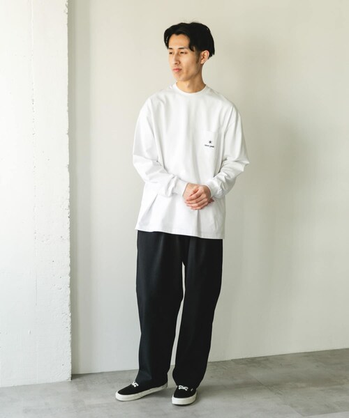 URBAN RESEARCH DOORS(アーバンリサーチドアーズ)の「『別注』Snow Peak Apparel×DOORS POCKET LOGO LONG-SLEEVE T-SHIRTS(Tシャツ/カットソー・メンズ・WHITE/BLUEGRAY/FOLIAGE/CHARCOAL・M/L/XL)」の19枚目の写真