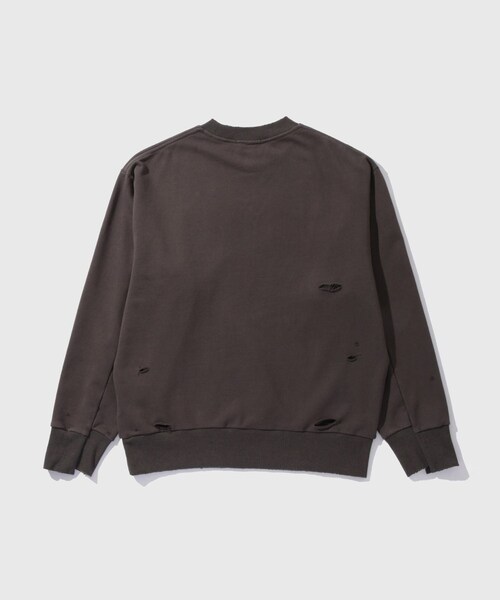 ADAM ET ROPE'（アダムエロペ）の「【CODA/コーダ】WASHED DESTROYED CREWNECK SWEATSHIRT（スウェット・メンズ・スミクロ・1/2）」の11枚目の写真