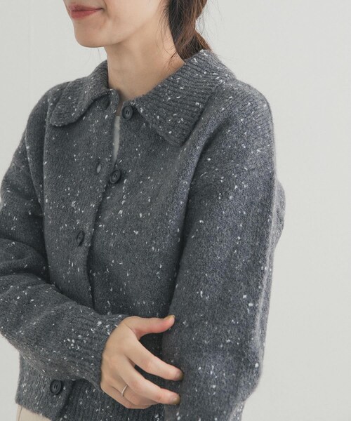 URBAN RESEARCH DOORS（アーバンリサーチドアーズ）の「ネップヤーンカーディガン（カーディガン/ボレロ・レディース・BEIGE/GRAY・Free）」の10枚目の写真