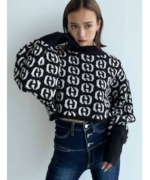 EMODA | アップネックボリュームスリーブニット(ニット/セーター)