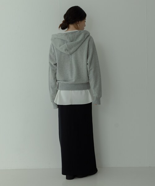 URBAN RESEARCH Sonny Label（アーバンリサーチサニーレーベル）の「『別注』Champion×Sonny Label　スウェットジップフーディー（パーカー・レディース・オフブラック/ヘザーグレー/オートミール・one）」の21枚目の写真