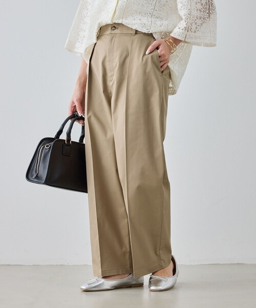 ROPE' PICNIC（ロペピクニック）の「【cahoさんコラボ】低身長・小柄さんサイズ ウエストタックチノパンツ（チノパンツ・レディース・ベージュ/カーキ・M/S）」の22枚目の写真