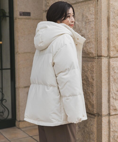 URBAN RESEARCH DOORS（アーバンリサーチドアーズ）の「ミドルダウンジャケット（その他アウター・レディース・IVORY/L.MOCHA/BLACK・M）」の8枚目の写真