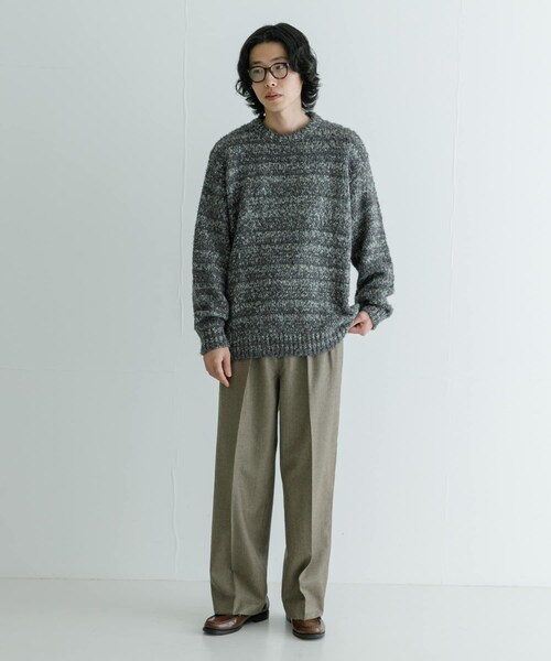 URBAN RESEARCH（アーバンリサーチ）の「URBAN RESEARCH iD　ブークレメランジニット（ニット/セーター・メンズ・GRAY/BEIGE・M/L）」の8枚目の写真
