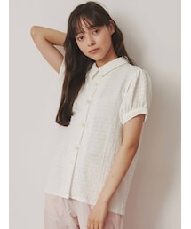 merry jenny | パフスリーブチャイナブラウス(シャツ/ブラウス)