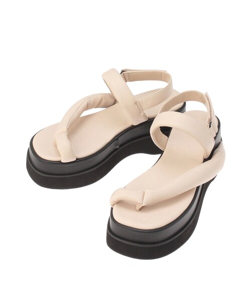 ELENDEEK（エレンディーク）の「THONG SANDAL（サンダル・レディース・オフホワイト/ブラック/ベージュ・37/38）」の9枚目の写真