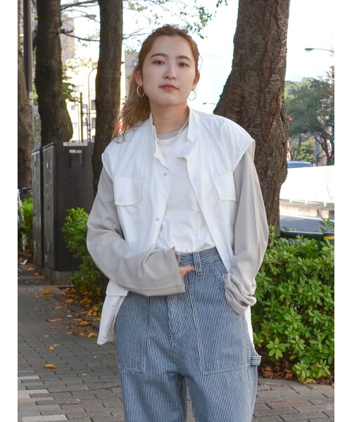 【WEB限定】ナイロン混ミリタリールーズベスト