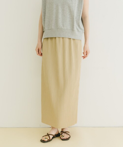 ITEMS URBANRESEARCH（アイテムズ アーバンリサーチ）の「セルフカットプリーツスカート（スカート・レディース・BEG/GRN/CHA・FREE）」の16枚目の写真