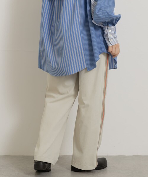 THE GOODLAND MARKET（ザグッドランドマーケット）の「米富繊維　KNIT SIDELINE PANTS-WOMEN（その他パンツ・レディース・44BROWN/41BEIGE/60SAX・M）」の18枚目の写真