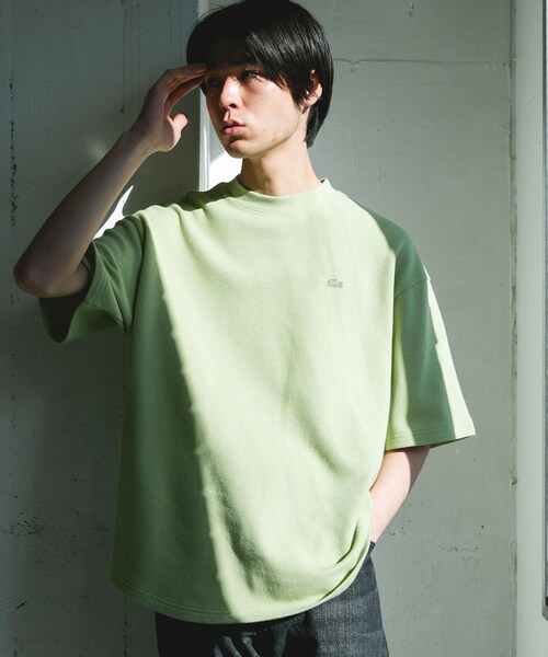URBAN RESEARCH DOORS（アーバンリサーチドアーズ）の「『別注』LACOSTE×DOORS　THICK PIQUE ROUND SHORT-SLEEVE（Tシャツ/カットソー・メンズ・HAMMAM/ABYSS BLUE/BIRCH/BLACK BIRD・3/4/5）」の18枚目の写真