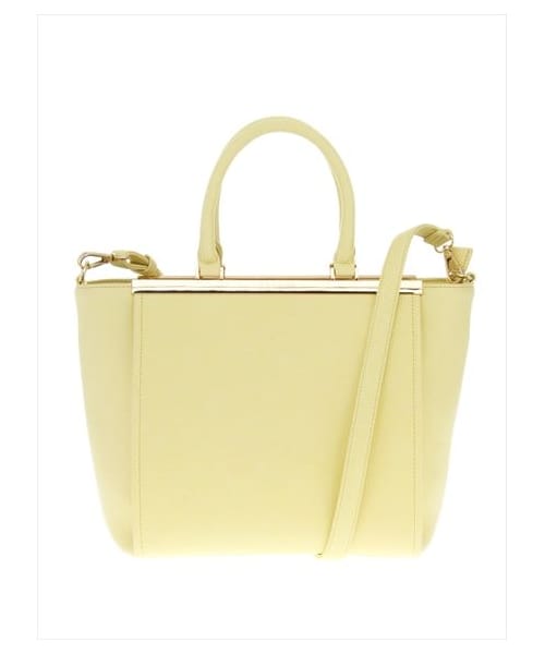 RESEXXY（リゼクシー）の「GOLDプレートトートBAG（トートバッグ・レディース・ホワイト/ピンク/ライトイエロー・F）」の5枚目の写真