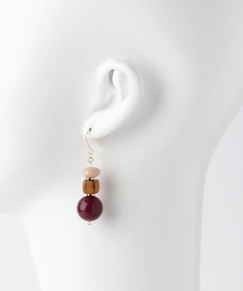 URBAN RESEARCH Sonny Label（アーバンリサーチサニーレーベル）の「ヴィンテージ異素材MIXピアス（ピアス（両耳用）・レディース・グレージュ/ネイビー/ワイン・one/One）」の5枚目の写真