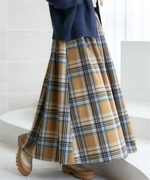 miclat | 大きいサイズ　大判チェックフレアスカート　miclat(スカート)