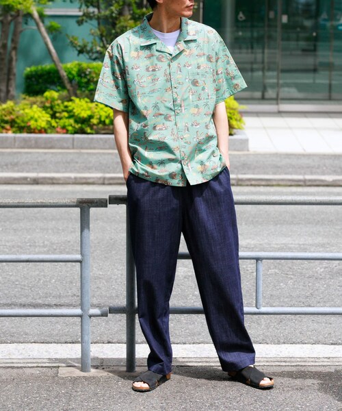 URBAN RESEARCH Sonny Label（アーバンリサーチサニーレーベル）の「HIROCKSHOWコラボアロハシャツ（シャツ/ブラウス・メンズ・オフ/ミント/ネイビー・M/L）」の20枚目の写真