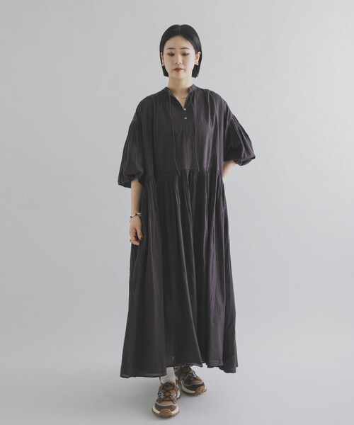 THE GOODLAND MARKET（ザグッドランドマーケット）の「FANAKA　ロングドレス（ワンピース・レディース・OFF WHITE/BLACK/BLUE・Free）」の11枚目の写真