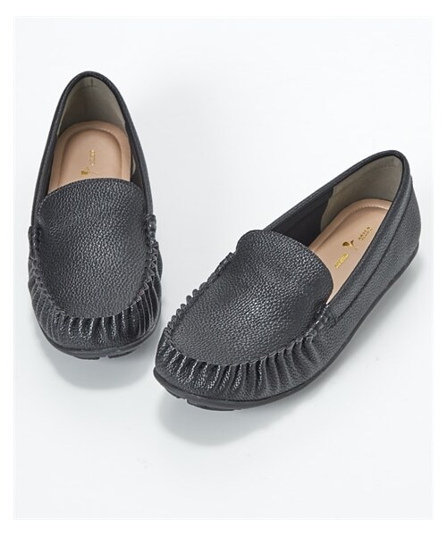 nissen（ニッセン）の「【ゆったり幅広】シンプルドライビングシューズ（ワイズ４Ｅ）（バレエシューズ・メンズ・黒/ホワイト/ネイビー/キャメル/シルバー/モカブラウン/ブロンズ/シャンパンゴールド・M=23.0~23.5cm/4E/L=24.0~24.5cm/4E/LL=25.0~25.5cm/4E/3L=26.0~26.5cm/4E）」の7枚目の写真