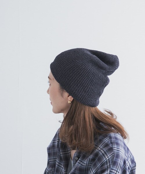 URBAN RESEARCH DOORS（アーバンリサーチドアーズ）の「和紙ビーニー（ニットキャップ/ビーニー・レディース・NATURAL/CHARCOAL・One）」の4枚目の写真