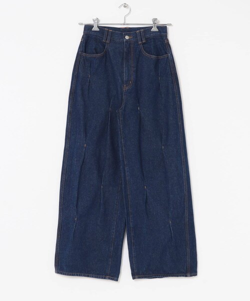 KBF（ケイビーエフ）の「タックWIDEデニム（デニムパンツ・レディース・L.BLUE/BLUE・36/38）」の21枚目の写真