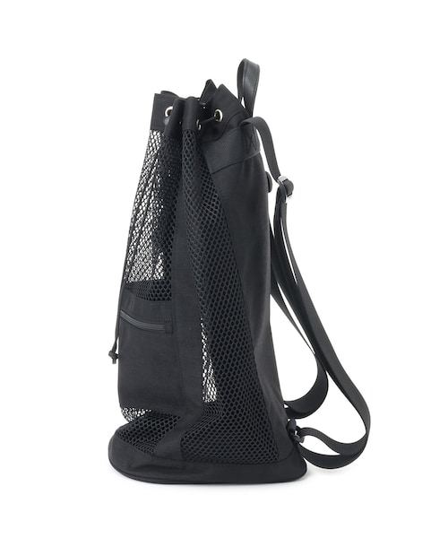 ADAM ET ROPE'（アダムエロペ）の「【AURALEE/オーラリー】MESH SMALL BACKPACK MADE BY AETA（バックパック/リュック・メンズ・ブラック/ベージュ・F）」の4枚目の写真