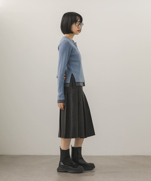 KBF（ケイビーエフ）の「プリーツミディスカート（スカート・レディース・CHARCOAL/BROWN・One）」の9枚目の写真