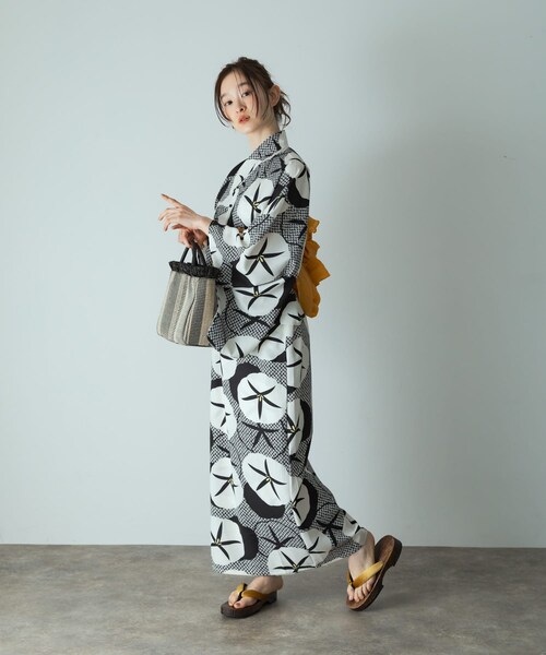 SENSE OF PLACE by URBAN RESEARCH(センスオブプレイスバイアーバンリサーチ)の「浴衣3点セットワンピ(変織紅梅)(その他・レディース・葡萄/朝顔A/朝顔B/向日葵・one/One)」の12枚目の写真