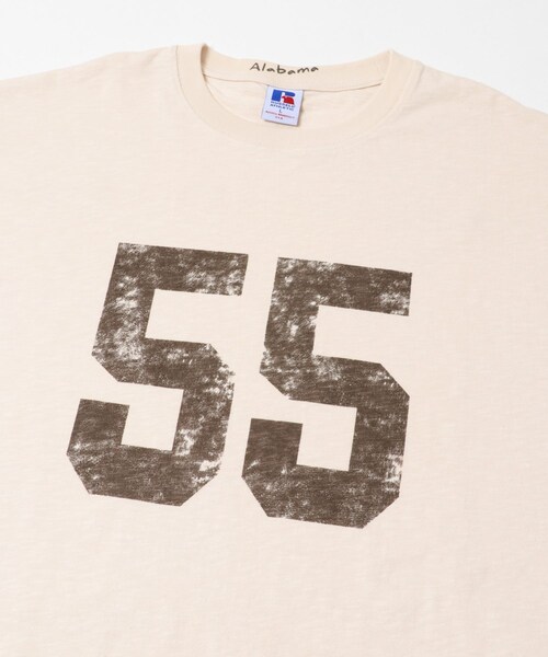 URBAN RESEARCH Sonny Label（アーバンリサーチサニーレーベル）の「『別注』Russell Athletic×Sonny Label　ナンバリングショートスリーブTシャツ（Tシャツ/カットソー・メンズ・オフ/キナリ/ブルー・M/L）」の9枚目の写真