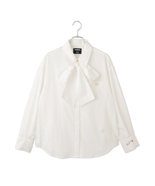 VIS(ビス)の「【MARY QUANT×VIS】リボンボウタイサイドプリーツシャツ(シャツ/ブラウス・レディース・ブラック系/ホワイト/サックス・F)」の4枚目の写真