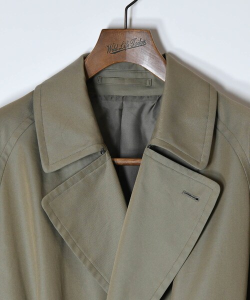 ADAM ET ROPE'(アダムエロペ)の「【blurhms】Gabardine Double Belt Trench Coat(トレンチコート・メンズ・オリーブ・2/3)」の12枚目の写真