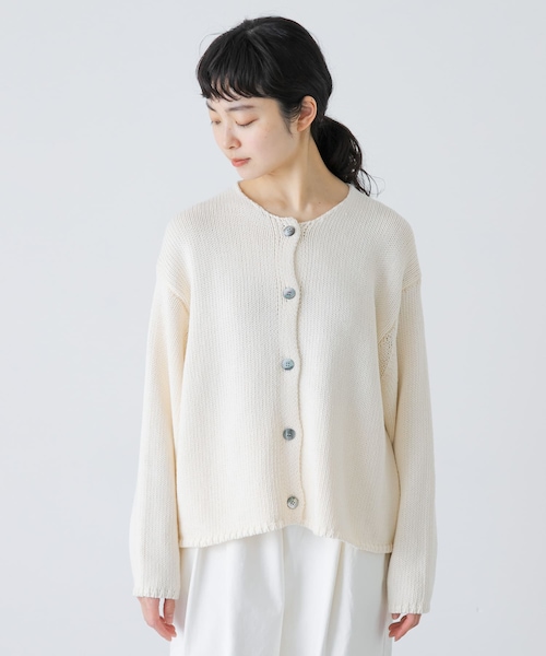 かぐれ（カグレ）の「コットンローゲージショートカーディガン（カーディガン/ボレロ・レディース・IVORY/BLACK・Free）」の11枚目の写真