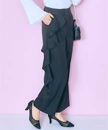 marun | ＜大きいサイズ＞サイドラッフルワイドパンツ　marun(スラックス)