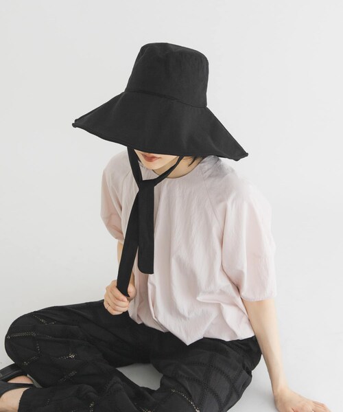 KBF（ケイビーエフ）の「ワイドブリムHAT（ハット・レディース・BLACK/IVORY・One）」の12枚目の写真