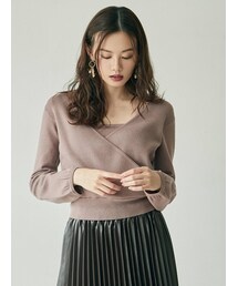 dazzlin | カシュクールベアクロシェニットトップス(ニット/セーター)