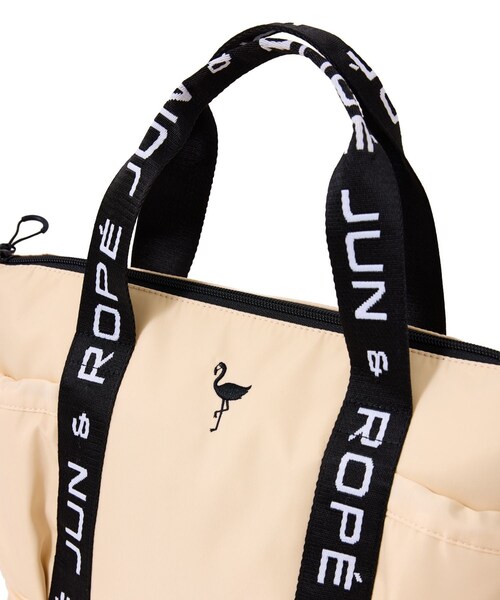 ROPE'（ロペ）の「ロゴテープカートバッグ（トートバッグ・レディース・ブラック/ベージュ・F）」の10枚目の写真